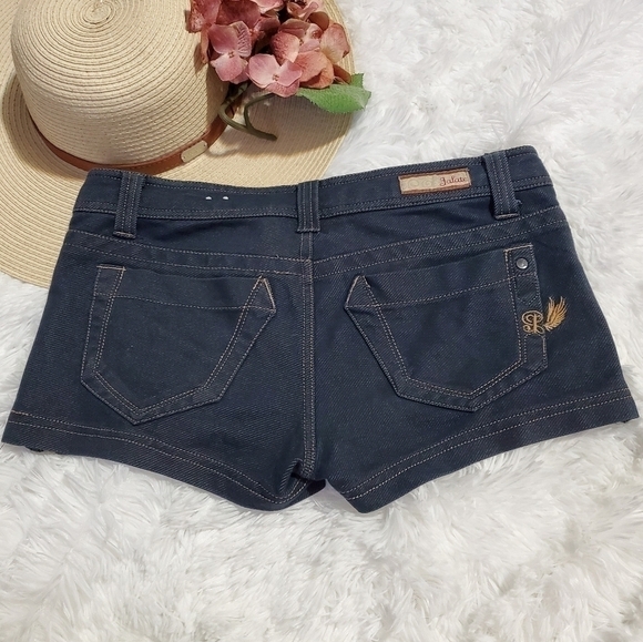 Jalate denim look side zip festival shorts Sz. 5 - Picture 3 of 6
